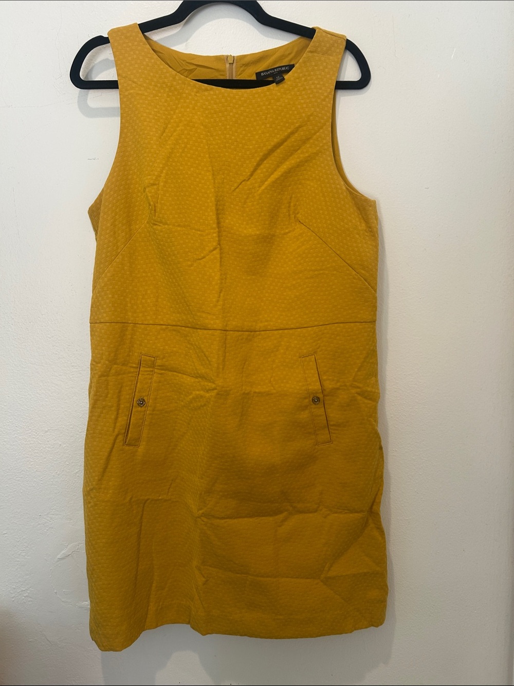 Banana Republic Mustard Shift Dress with Pocket Details